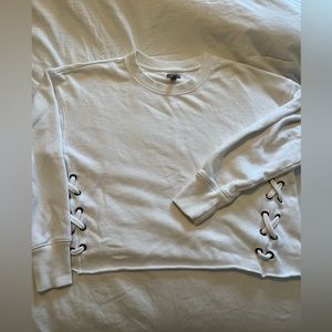 Aerie white crop sweatshirt